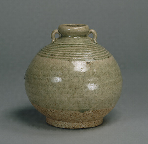 Vase with Two Lugs Celadon glaze