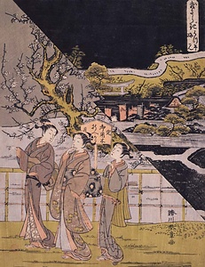 ”The Hatsu'uma Festival and Plum Blossom Viewing in the Second Month” from the Series Day and Night Scenes of the Twelve Months