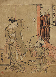 Ukiyo-e Version of 24 Chinese Stories of Filial Piety: Tanzi and Deer Milk