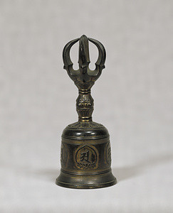 Bell with Five-Pronged "Vajra" and Characters Symbolizing Deities