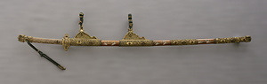 梨地螺鈿金装飾剣