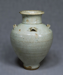 Jar with Four Handles White porcelain