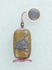 Case (&quot;Inrō&quot;) with a Peony and Butterflies