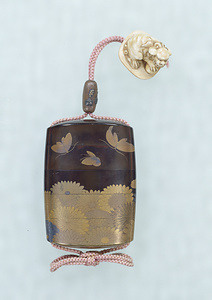 Case (&quot;Inro&quot;) with Chrysanthemums and Butterflies