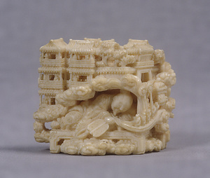Netsuke, Design of Lusheng dreaming his whole life in a short time