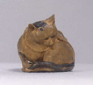 Toggle ("Netsuke") in the Shape of a Cat