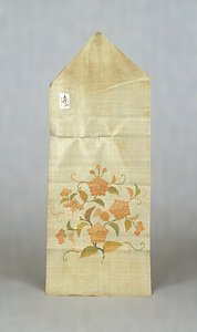 [Sumiboshi] (Noh cap) [Karahana] floral design on white ground