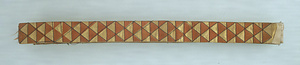 Ｈａｉｒ Band(Noh Costume) Triangles design on gold satin