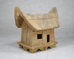 "Haniwa" (Terracotta tomb object)	, House with gabled roof