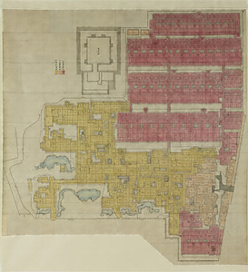 General Plan of the  Ladies' Chambers at the Main Enclosure of Edo Castle