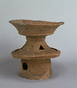 "Haniwa" (Terracotta tomb object), Footed vessel