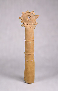 Ceremonial Fan  Haniwa (Terracotta Tomb Figurine)