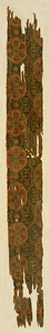 Cloth Fragment With six-petal flowers and birds design