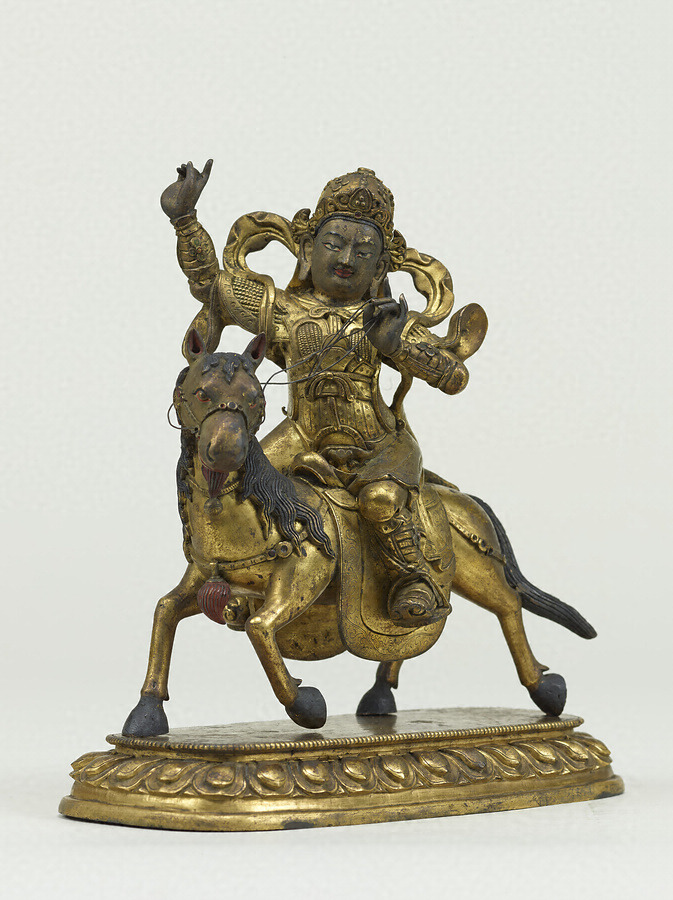 限​定​販​売​】 Hongyi 中国清時代 チベット仏教 ケサル王銅像 金属