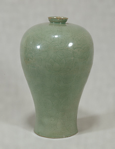 Vase with Lotus Vines, Glazed stoneware