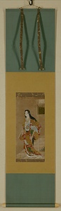縁先美人図