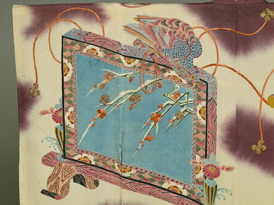 世界遺産の絹に江戸小紋を染め上げた飾り物 - その他