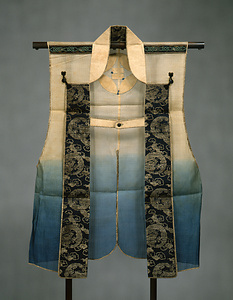 Jinbaori (sleeveless coat worn over armor) Crest on dyed sha gauze