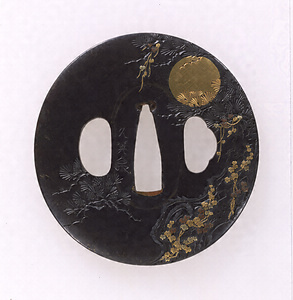 Sword Guard with a Pine and the Moon