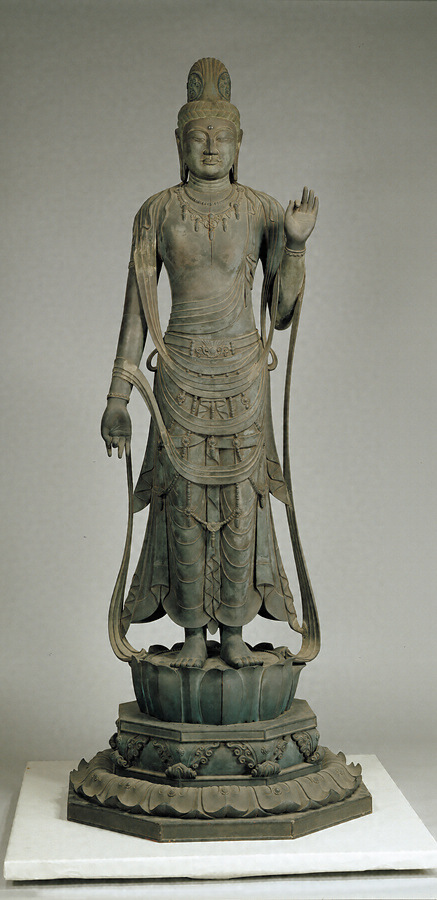 白檀製 手彫り 聖観世音菩薩立像 - 彫刻・オブジェ