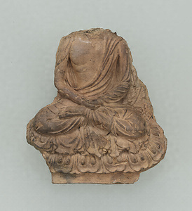 Clay Relief Tile with an Image of a Buddhist Deity