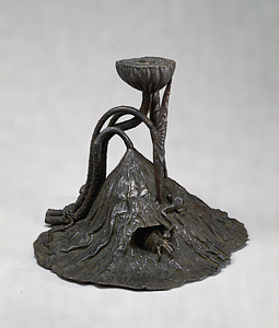Candlestick, With applied crab and frog figures