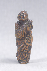 Wood Netsuke., Taoist immortal.