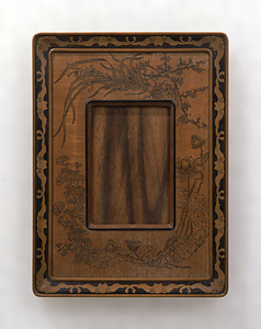 Photo Frame, Flowering plant design in marquetry
