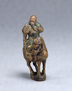 Netsuke, Guanyu on a horse design