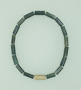 Cylindrical Beads ("Kudatama"), Jasper