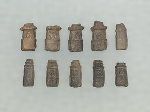 Miniature Clay Pagodas