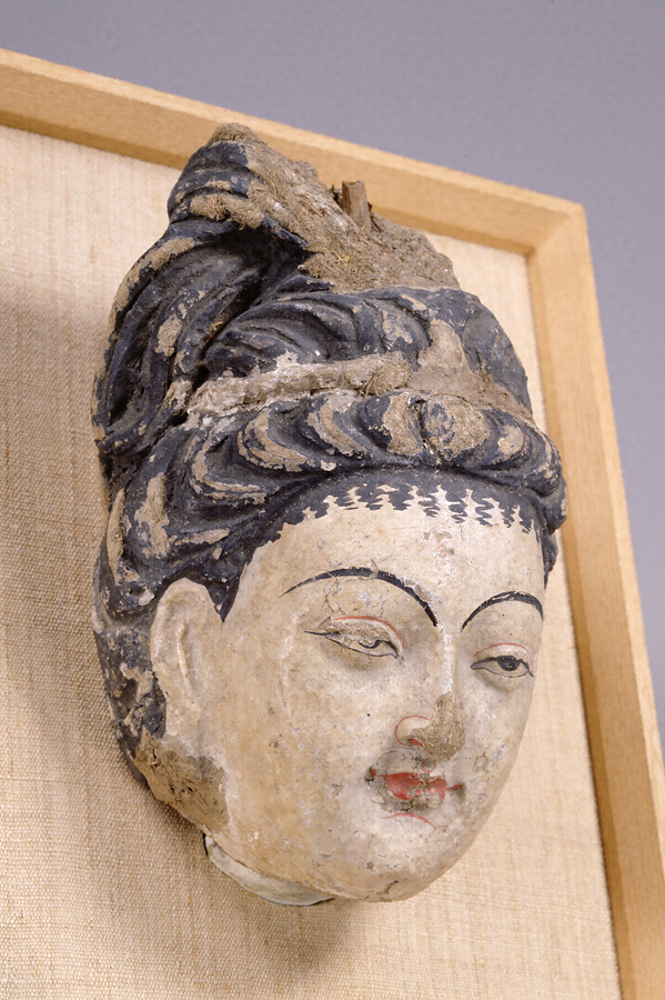 20%OFF12世紀後期～13世紀 菩薩頭部 博物館レベル 大理石の仏教彫刻 仏像
