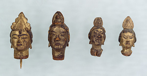 Top Faces, Hands, and Objects held in the Hands of Senju Kannon Bosatsu (Sahasrabhuja Avalokitesvara) 