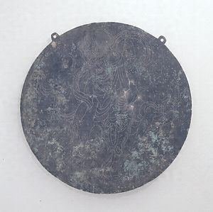 Mirror with an Image of Zao Gongen in Hairline Engraving