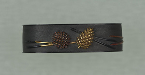 Grip Collar and Pommel Cap with Pine Cones
