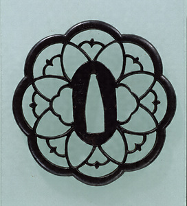Sword Guard, Wild geese and eight-pointed medallion design in openwork