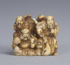 Ivory Netsuke., Five heroes from the story Suikoden.
