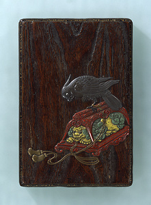 鸚鵡蒔絵硯箱