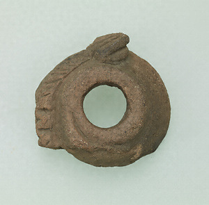 Deep Bowl with Snake Shaped Ornament