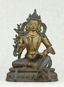 Seated Sarvanivaranaviskambhi (One of the Eight Great Bodhisattvas)