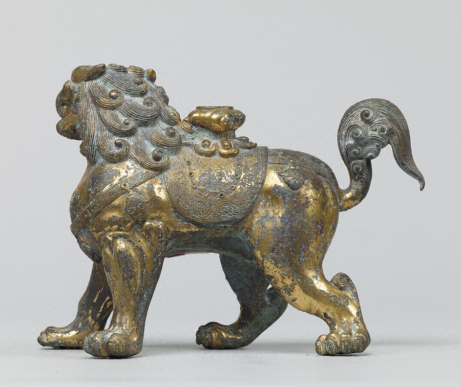 高品質SALE国内文物　銅製　獅子立像　久 その他