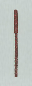 Brush Handle Pine, bamboo and plum design in red lacquer carving