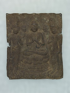 Amida (Amitabha) Triad and Two Priests