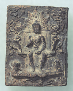 Tile with Image of Buddhist Divinity