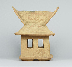 Tomb Sculpture ([Haniwa]): House with Hip-and-Gable Roof