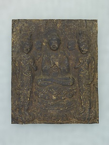 Amida (Amitabha) Triad and Two Priests