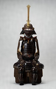 Armor ("Gusoku") with a Two-Piece Cuirass and Black Lacing
