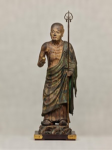 仏陀波利三蔵立像（文殊菩薩騎獅像および侍者立像のうち）