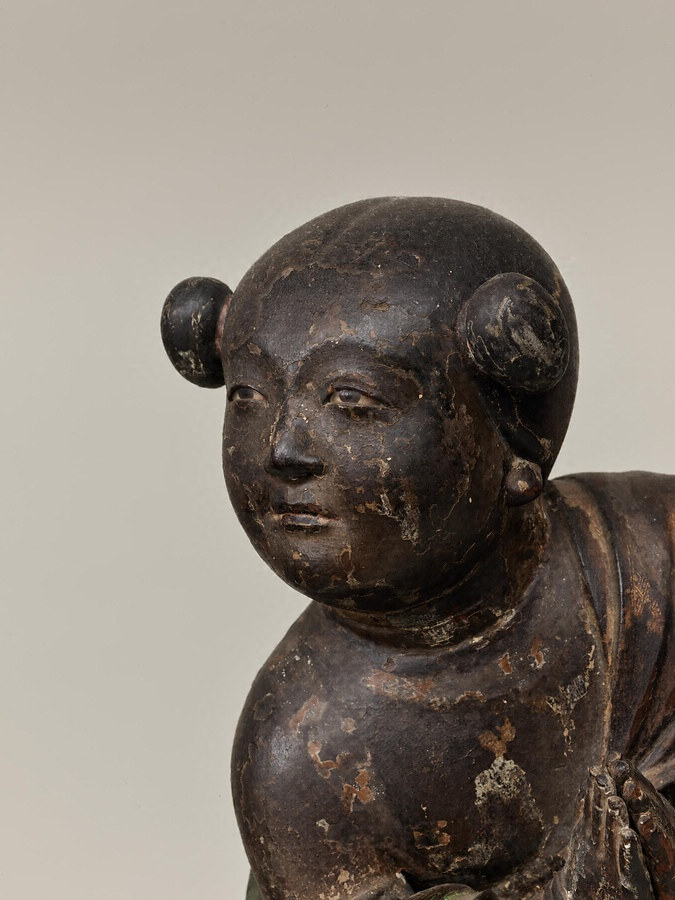 善財童子立像（文殊菩薩騎獅像および侍者立像のうち） 文化遺産オンライン