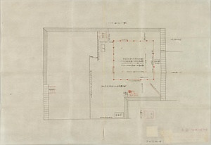 於御白書院蹴鞠上覧之節御鞠垣総図面